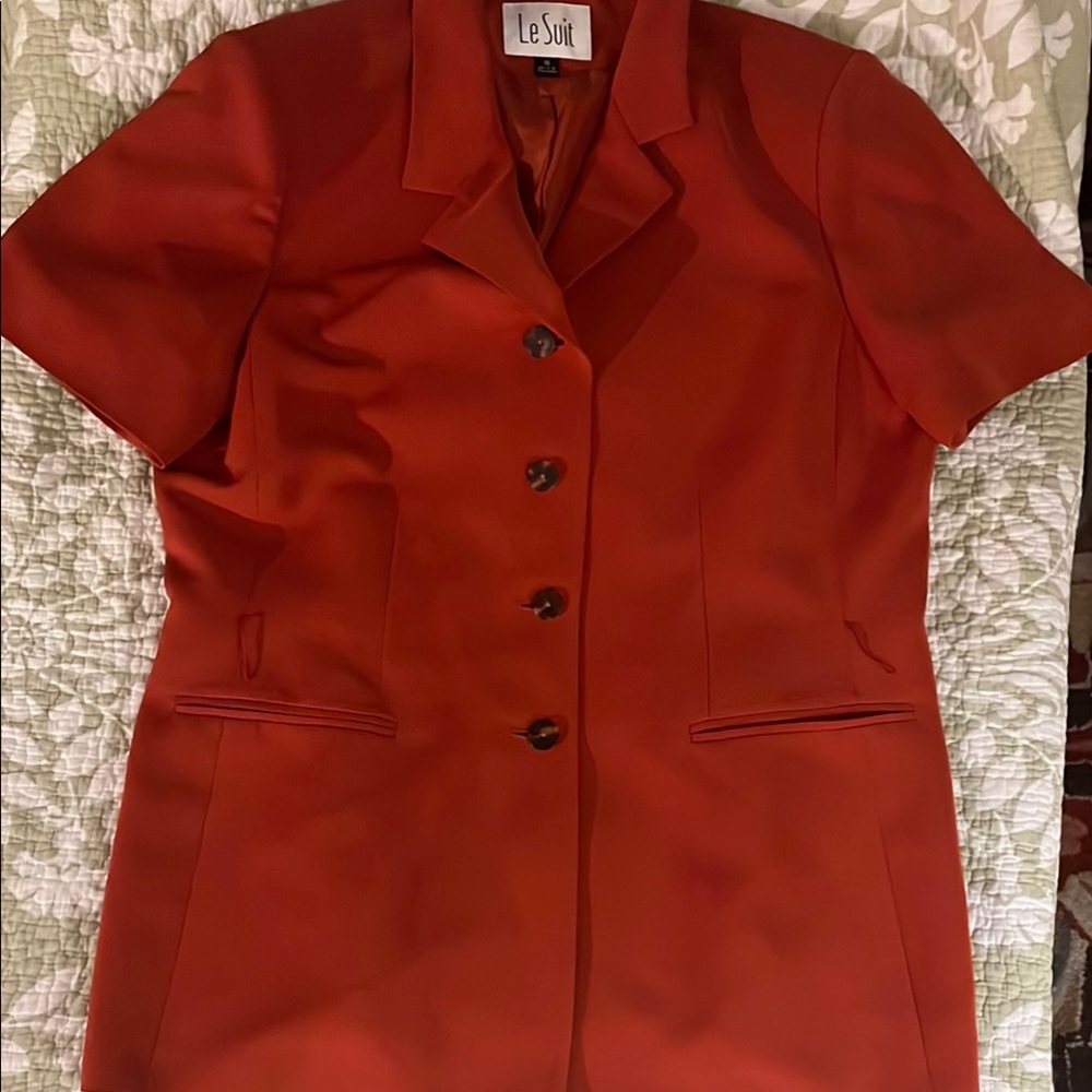 Le Suit Women's burnt orange blazer EUC
